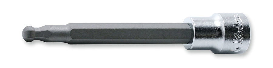 [3011M.100-3] Ko-ken(コーケン) 3/8"(9.5mm)SQ. ヘックスビットソケット(ボールポイント) 全長100mm 3mm 単品1本 - MisakaZoo