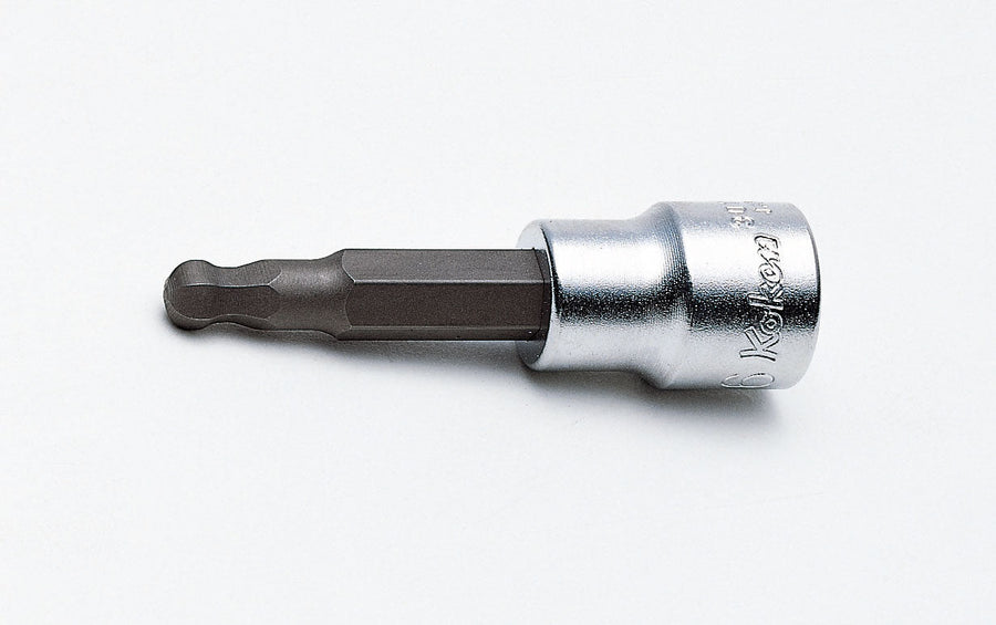 [3011M.62-10] Ko-ken(コーケン) 3/8"(9.5mm)SQ. ヘックスビットソケット(ボールポイント) 全長62mm 10mm 単品1本 - MisakaZoo