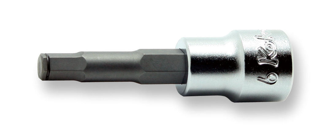 [3015M.100-3] Ko-ken(コーケン) 3/8"(9.5mm)SQ. ヘックスビットソケット(グリップリング付) 全長100mm 3mm 単品1本 - MisakaZoo
