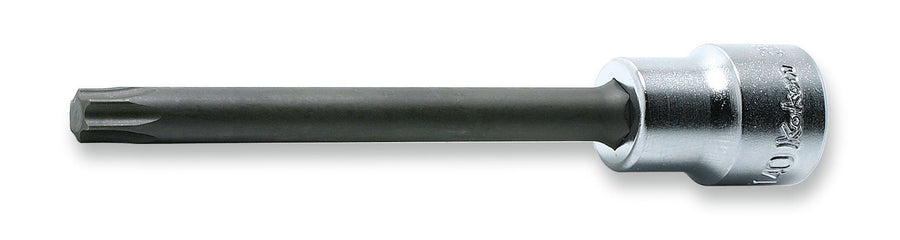 [3025.100R-T27] Ko-ken(コーケン) 3/8"(9.5mm)SQ. トルクスビットソケット(丸軸) 全長100mm T27 単品1本 - MisakaZoo