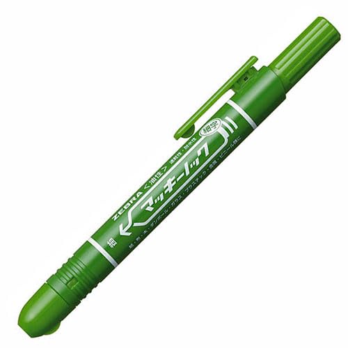 [MisakaZoo 2本セット MO-Pack] ゼブラ P-YYSS6-G ノック式 油性マーカー マッキーノック 細字 緑 - MisakaZoo