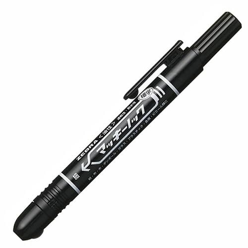 [MisakaZoo 2本セット MO-Pack] ゼブラ ノック式 油性マーカー マッキーノック 黒 太&細 - MisakaZoo