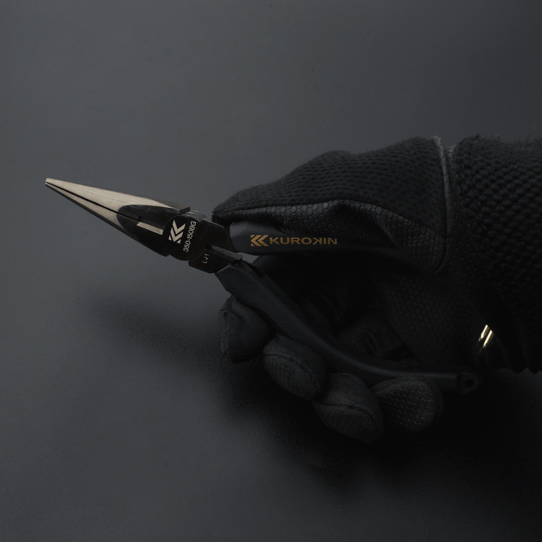 [350-150BG] KUROKIN 黒金(Black & Gold) ラジオペンチ（クロスローレット） 単品1丁 - MisakaZoo