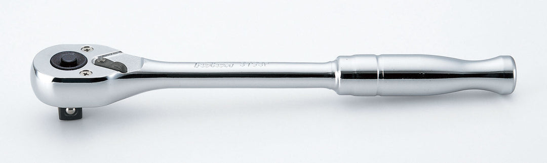 [3753PB] Ko-ken(コーケン) 3/8"(9.5mm)SQ. プッシュボタン式ラチェットハンドル(ポリッシュグリップ) 全長200mm 単品1本 - MisakaZoo