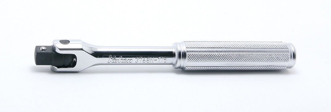 [3768N-175] Ko-ken(コーケン) 3/8"(9.5mm)SQ. スピンナハンドル(ローレットグリップ) 全長175mm 単品1本 - MisakaZoo