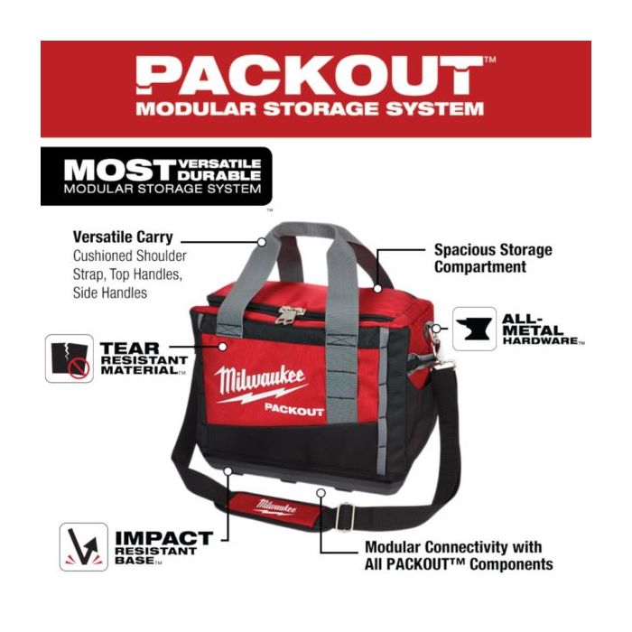 「PackOut」 Milwaukee Tool | ミルウォーキーツール PACKOUT™ PACKOUT™ 15インチツールバッグ 48-22-8321N