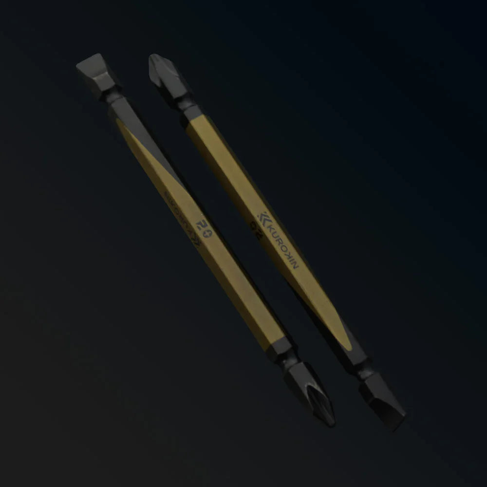 [52602-110-BG] KUROKIN 黒金(Black & Gold) 両頭コンビビット（２本組）+2/-6×110mm 1セット