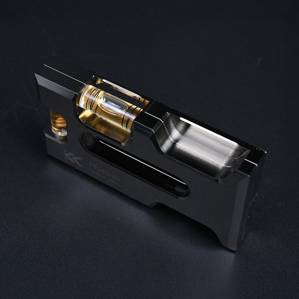 [FTL-93-BG] KUROKIN 黒金(Black & Gold) アルミ水平器（スイッチボックス用） 単品1個