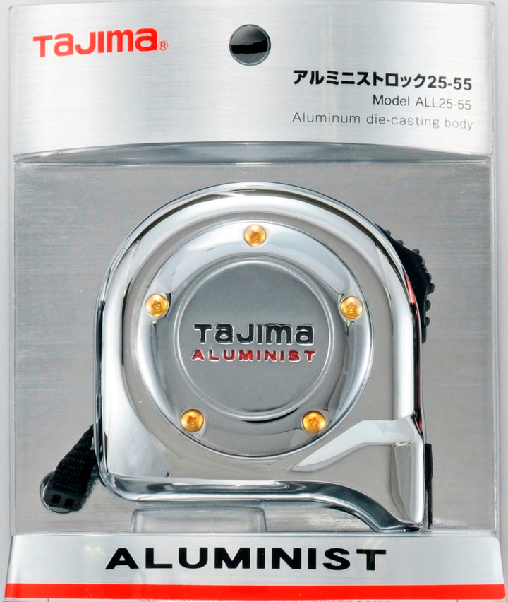 [ALL25-55CRC] タジマ(TAJIMA) アルミニスト 25mm幅5.5m クロム 単品1個