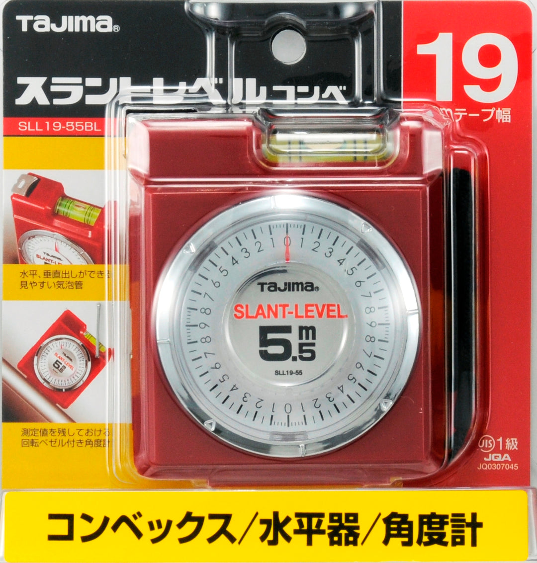 [SLL19-55BL] TAJIMA Slant Tape Measure 19mm Width 5.5m 1 Piece
