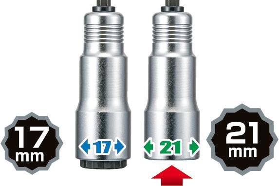 [TSK-T1721-12K] タジマ(TAJIMA) 耐久ソケット ダブル 17×21 12角 単品1個