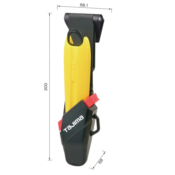[DC-L500YSFBL] タジマ(TAJIMA) L刃 ドライバーカッター 単色グリップ オート 黄 セフホルスター付 単品1個