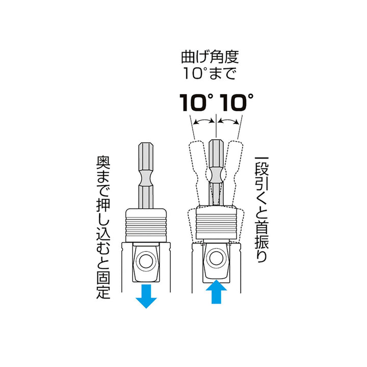 [TSK-A4F] タジマ(TAJIMA) ソケットアダプター4分 フレックス 単品1個