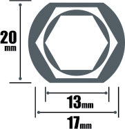 [BS1013-6K〜BS1924-6K] タジマ(TAJIMA) ビット交換式ソケット ダブル 6角 単品（全4サイズ）
