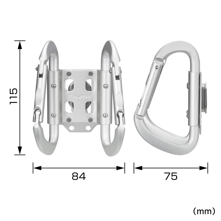 [SFKHA-CLW] タジマ(TAJIMA) セフ工具ホルダーアルミ カラビナ大 ダブル 単品1個