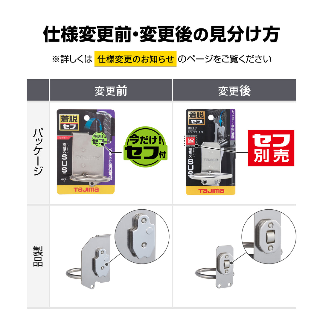 [SFKHS-H1] タジマ(TAJIMA) セフ工具ホルダーステン ハンマー1穴 単品1個