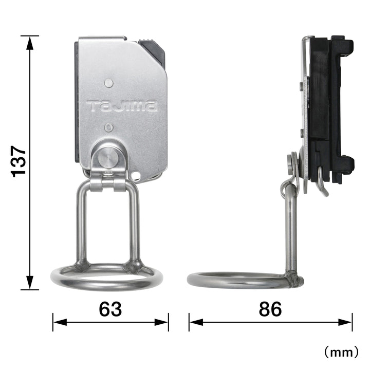 [SFKHS-H1M] タジマ(TAJIMA) セフ工具ホルダーステン ハンマー1穴 ブラ 単品1個