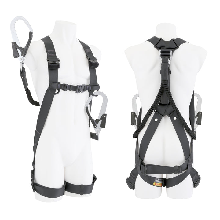 タジマ(TAJIMA) ハーネスGS 蛇腹L2ダブルセット Mサイズ 黒 セット品2点