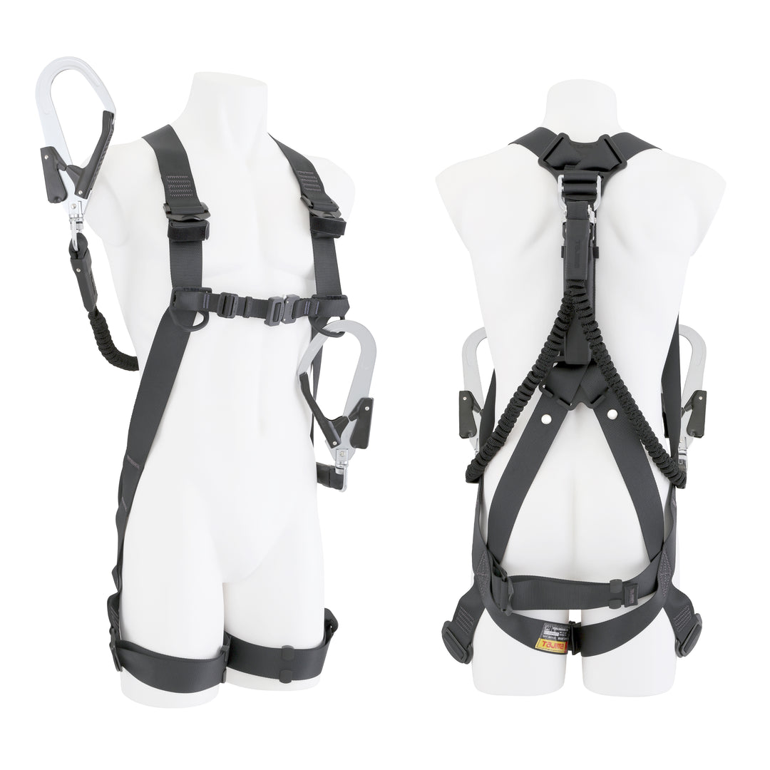 タジマ(TAJIMA) ハーネスGS 蛇腹L2ダブルセット Lサイズ 黒 セット品2点
