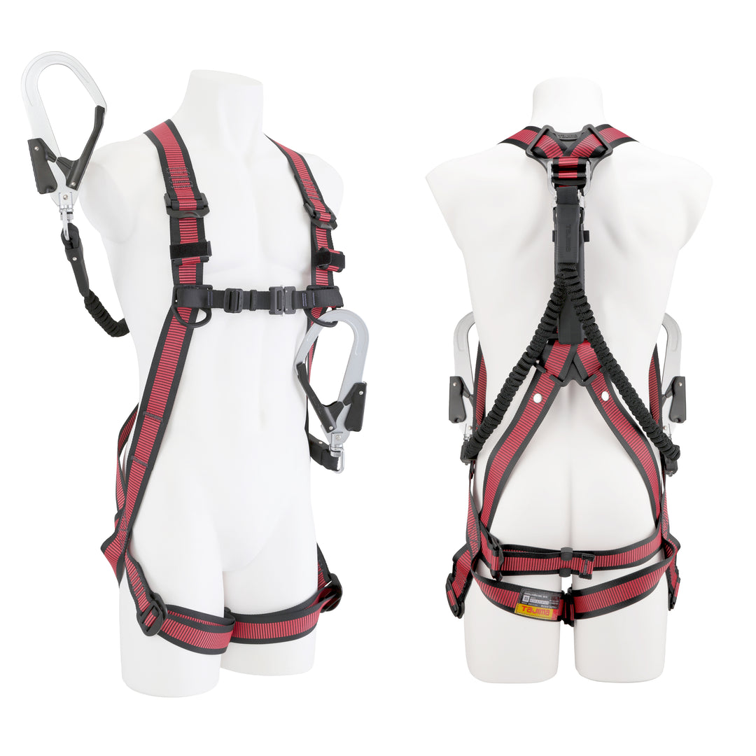 タジマ(TAJIMA) ハーネスGS 蛇腹L2ダブルセット Lサイズ 赤 セット品2点