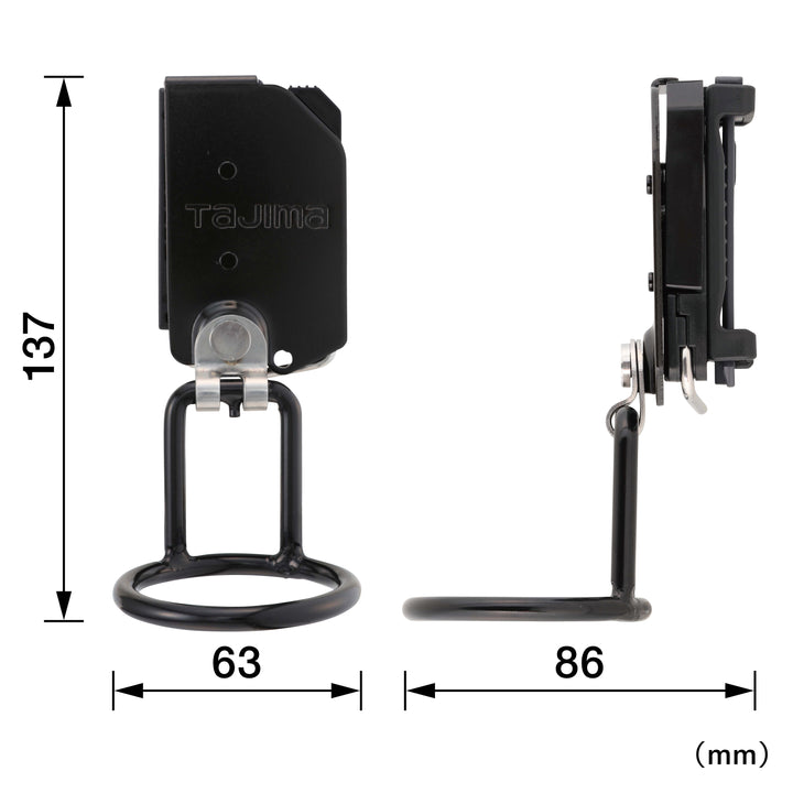 [SFKHI-H1M] タジマ(TAJIMA) セフ工具ホルダースチール ハンマー1穴 ブラ 単品1個