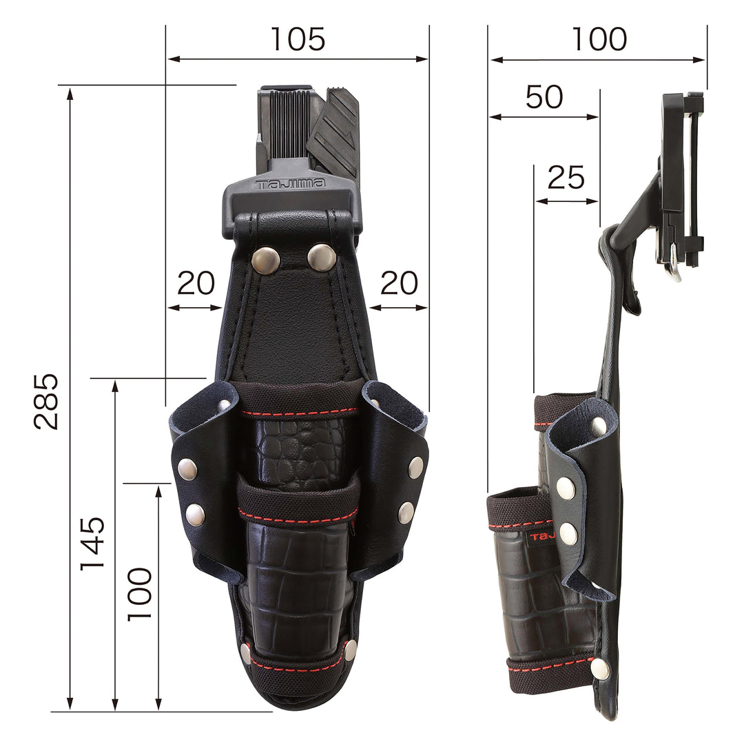 [SFKSG-P4] タジマ(TAJIMA) セフ工具差し クロコ 4本差し 単品1個
