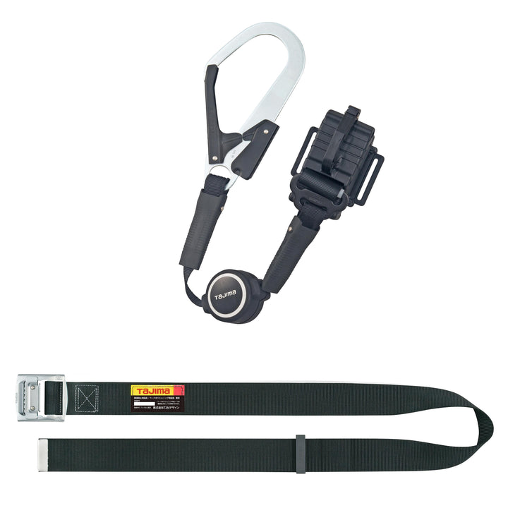 [B1SLER-TL1WBK] タジマ(TAJIMA) 胴ベルト用ERリール縦型 2丁掛けセット Lサイズ セット品