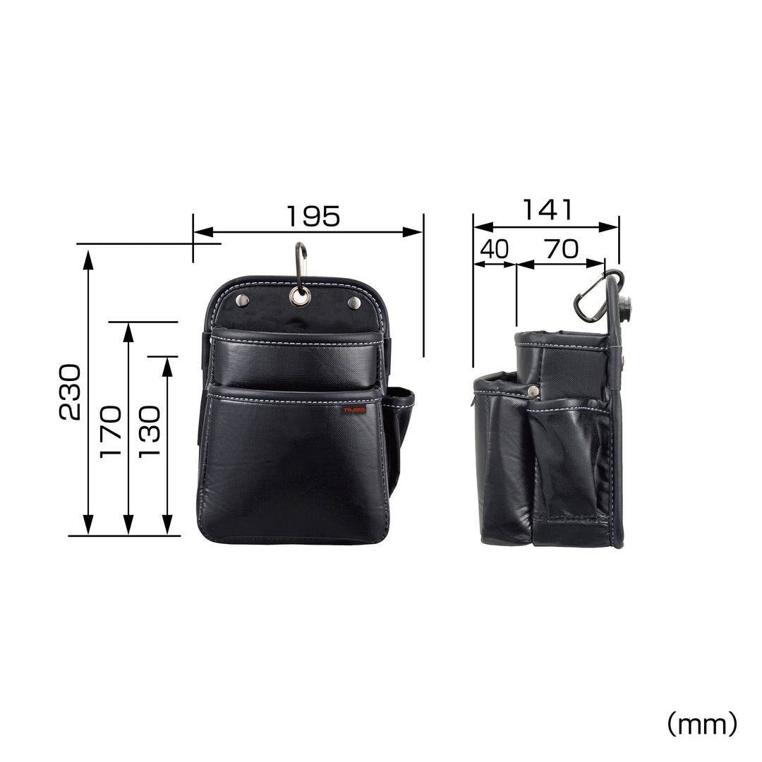 [SFKBN-2S2H] タジマ(TAJIMA) セフツイン腰袋 ナイロン 腰袋2段小 単品1個
