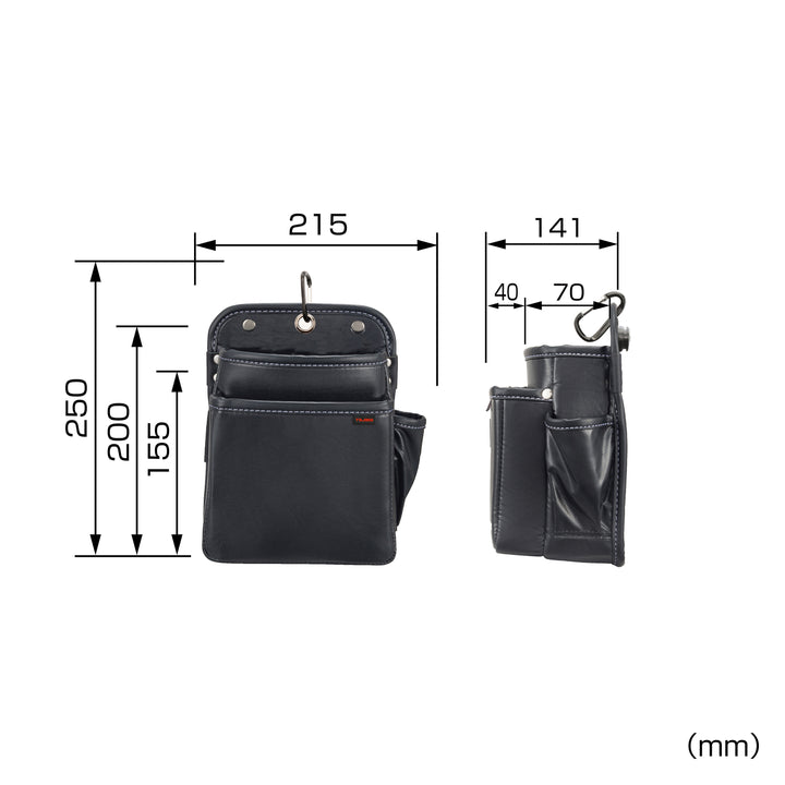 [SFKBN-2M2H] タジマ(TAJIMA) セフツイン腰袋 ナイロン 腰袋2段中 単品1個