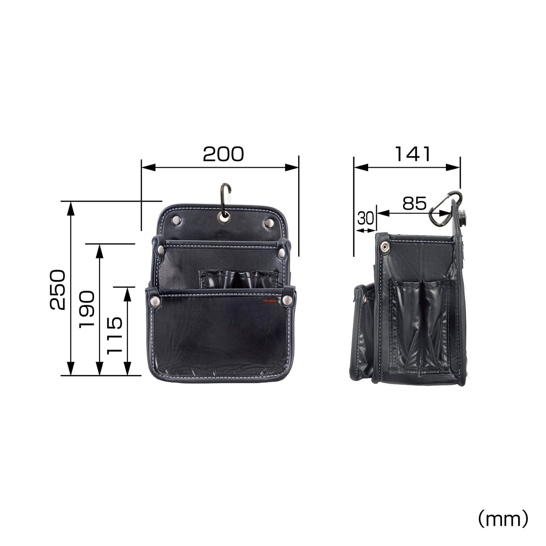 [SFKBN-DK2L2H] タジマ(TAJIMA) セフツイン腰袋 ナイロン 腰袋2段大 単品1個