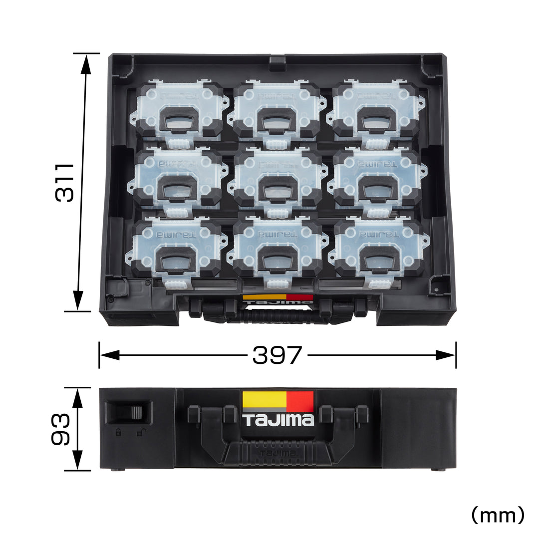 [TB-PCS9] タジマ(TAJIMA) セフパーツケースSサイズ9個セットトレイ付 セット品10点