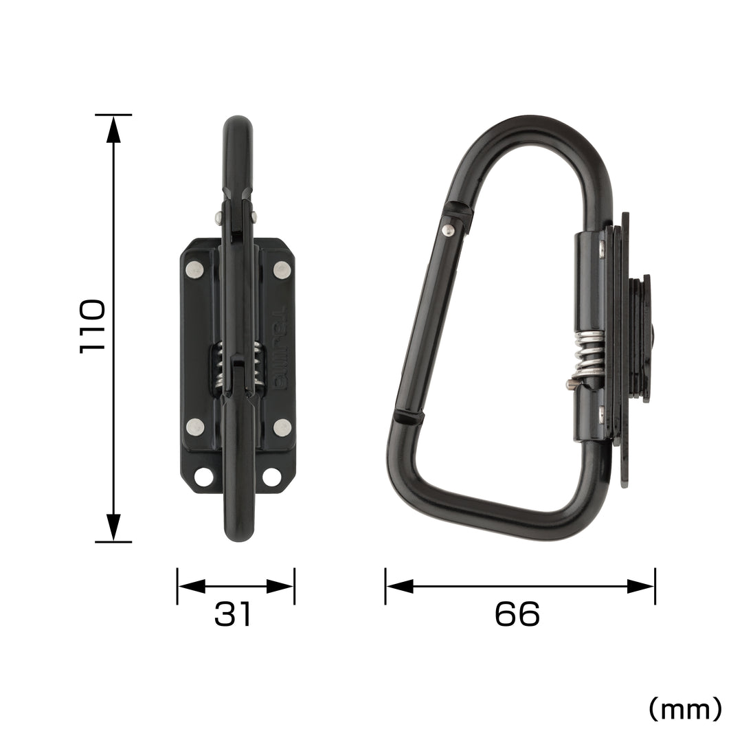 [SFSKHI-CLF] タジマ(TAJIMA) セフ工具ホルダースチール スリムカラビナ大 折りたたみ 単品1個
