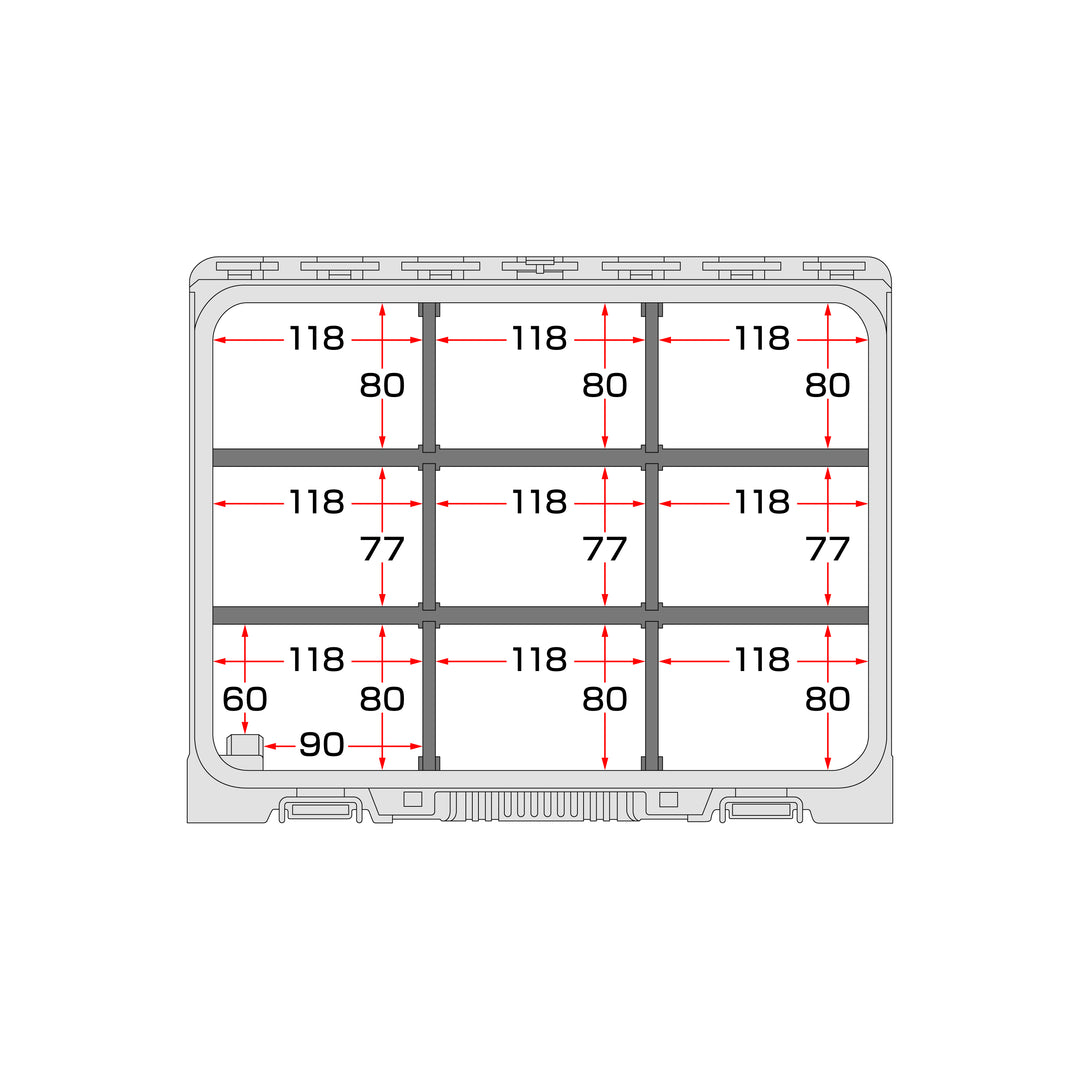 [TB-HBOXCSTP] タジマ(TAJIMA) フタ付き仕切りトレイ用 仕切りセット 単品1個