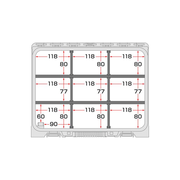 [TB-HBOXCSTP] タジマ(TAJIMA) フタ付き仕切りトレイ用 仕切りセット 単品1個