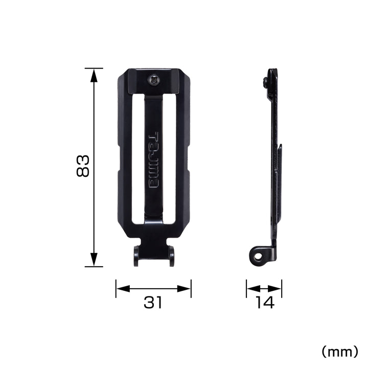 [SFP-BL2BK〜SFP-BL2SI] タジマ(TAJIMA) カスタムセフホルダー用ベルトループプレート 単品（全2色）