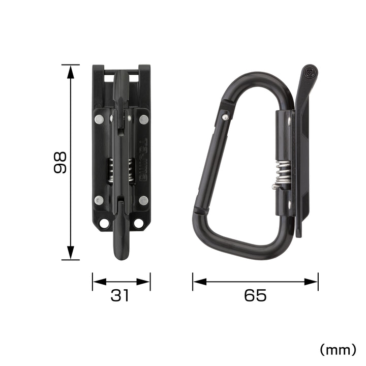 [SFPSKHI-CSF] タジマ(TAJIMA) カスタムセフホルダー用工具ホルダースチール スリムカラビナ小 折りたたみ 単品1個
