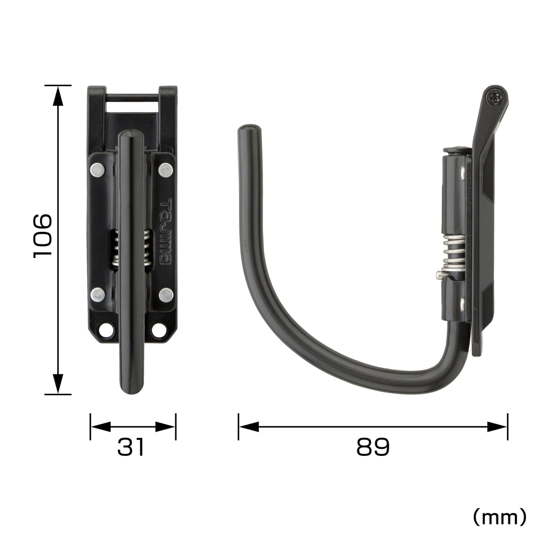 [SFPSKHI-JF] タジマ(TAJIMA) カスタムセフホルダー用工具ホルダースチール スリムJフック 折りたたみ 単品1個