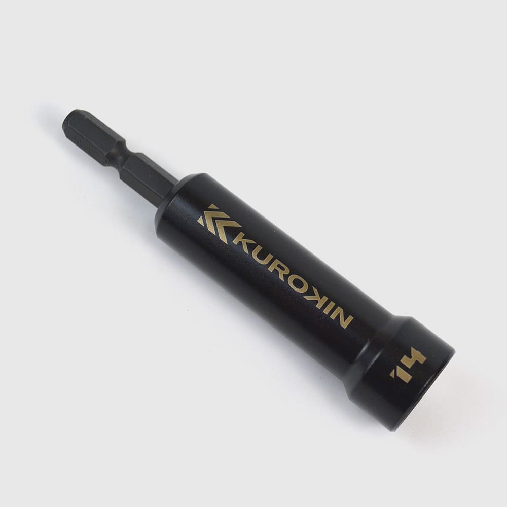 [512-14-BG] KUROKIN 黒金(Black & Gold) セミロングソケット H14×90 単品1個 - MisakaZoo