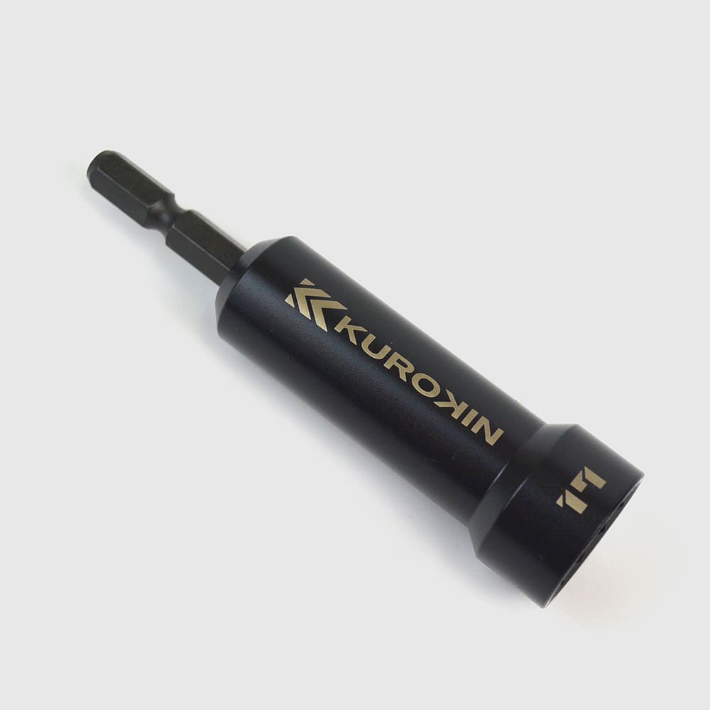 [512-17-BG] KUROKIN 黒金(Black & Gold) セミロングソケット H17×90 単品1個 - MisakaZoo