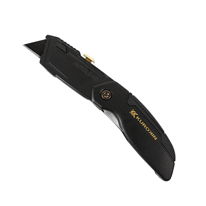 [FK12-BG] KUROKIN 黒金(Black & Gold) 電工ユーティリティナイフ（折りたたみタイプ） 単品1丁
