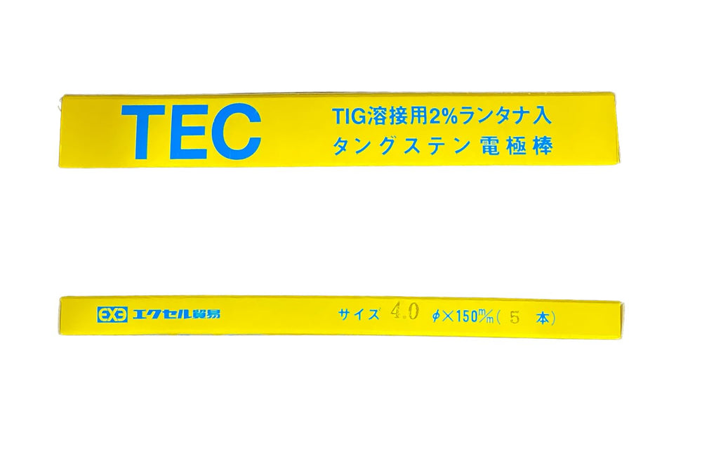 [MisakaZoo 2本入 MO-Pack] エクセル貿易 TECランタナ TIG溶接用 タングステン電極棒 φ4.0×150mm - MisakaZoo