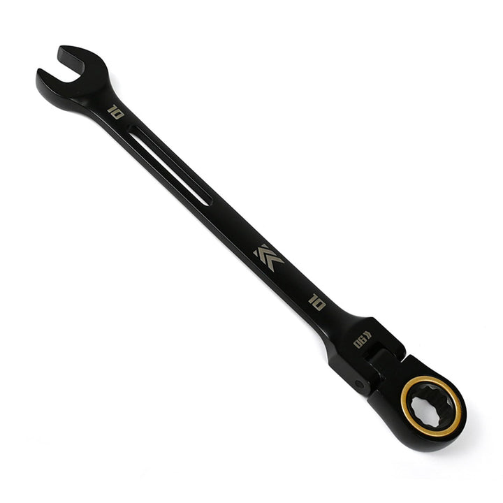 [CWL-10-BG] KUROKIN 黒金(Black & Gold) 首振りラチェットコンビネーションレンチ 10mm 単品1丁