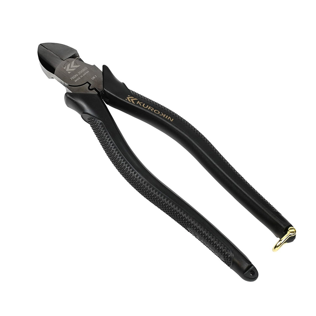 [760N-200BG] KUROKIN 黒金(Black & Gold) 偏芯強力ニッパ薄刃 200mm 単品1丁