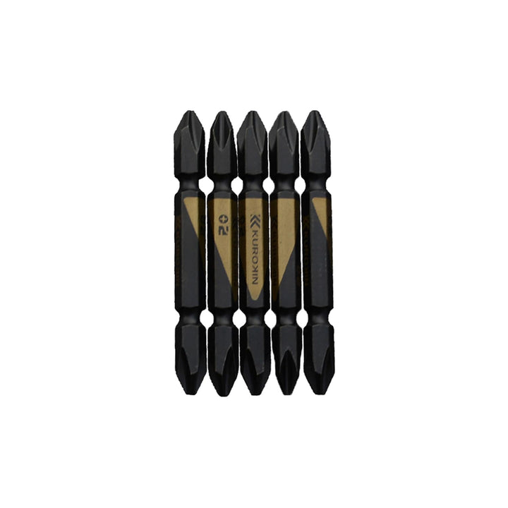 [5215-65-BG] KUROKIN 黒金(Black & Gold) 両頭ビット（５本組）+2×65mm 1セット
