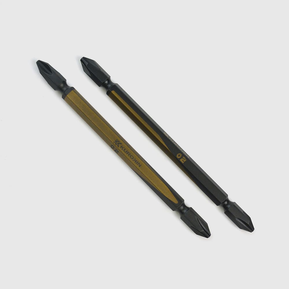 [5202-110-BG] KUROKIN 黒金(Black & Gold) 両頭ビット（２本組）+2×110mm 1セット - MisakaZoo