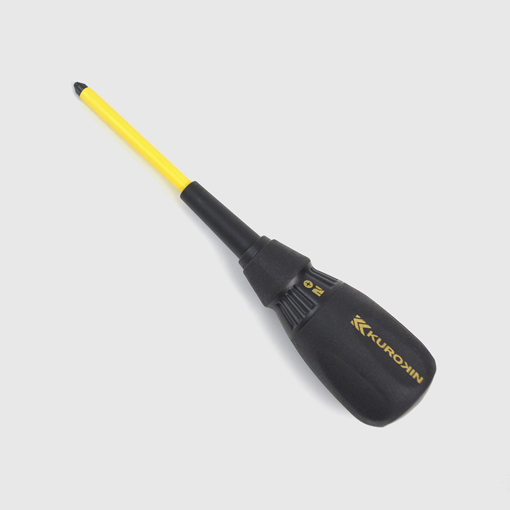 [524D-BG] KUROKIN 黒金(Black & Gold) 電工ドライバー +2×100mm 単品1個