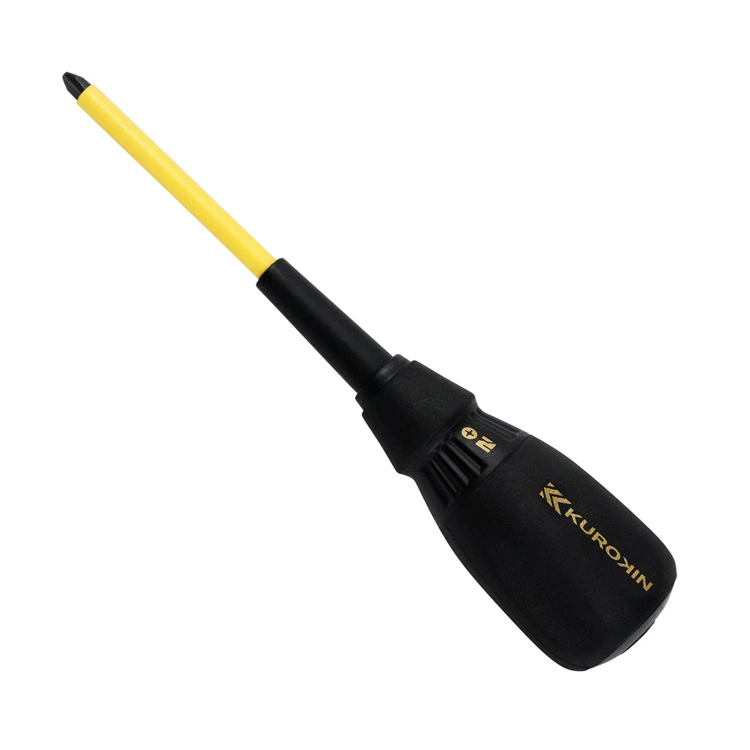 [524D-BG] KUROKIN 黒金(Black & Gold) 電工ドライバー +2×100mm 単品1個 - MisakaZoo