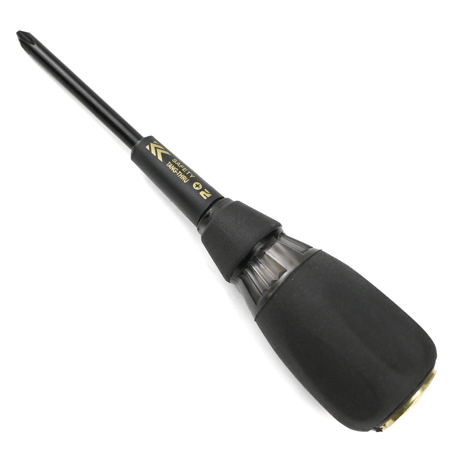 [524SK-BG] KUROKIN 黒金(Black & Gold) 安全貫通ドライバー +2×100mm 単品1個 - MisakaZoo