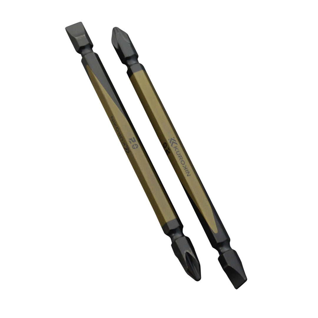[52602-110-BG] KUROKIN 黒金(Black & Gold) 両頭コンビビット（２本組）+2/-6×110mm 1セット - MisakaZoo