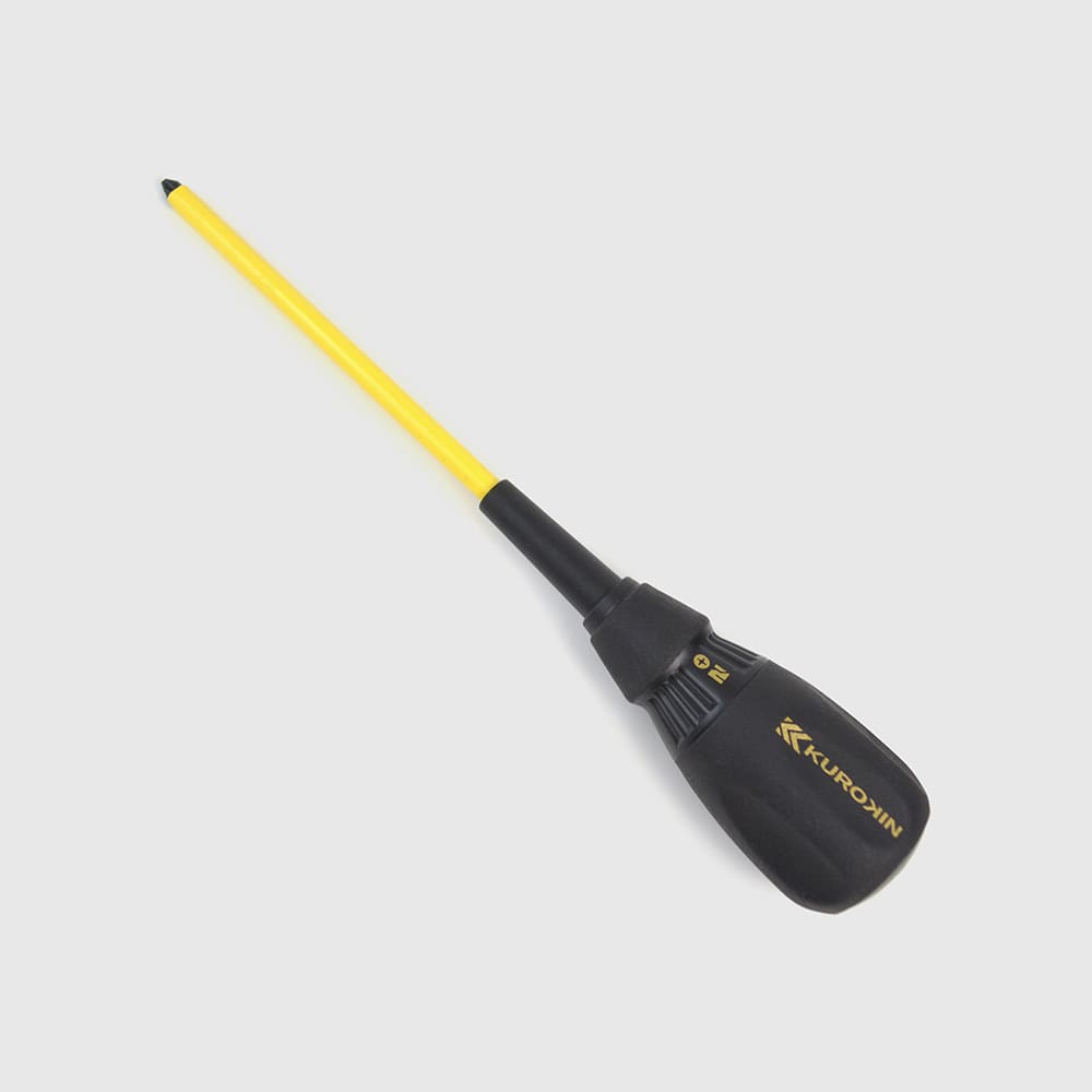 [526D-BG] KUROKIN 黒金(Black & Gold) 電工ドライバー +2×150mm 単品1個